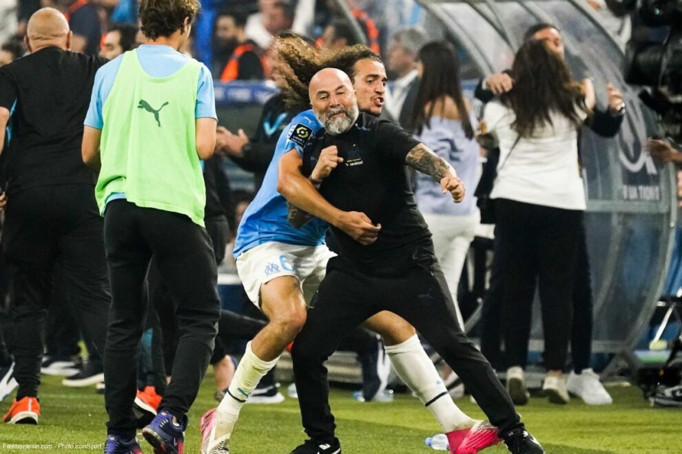 Mattéo Guendouzi et Jorge Sampaoli